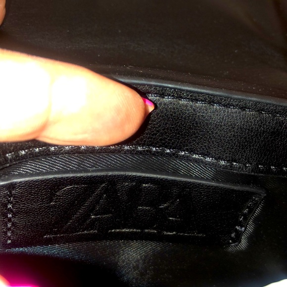 NWOT cute little black Biker purse , can be used with Chain or handle. - Picture 6 of 7